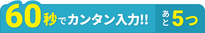 60秒でカンタン入力!!あと5つ