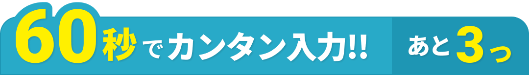 60秒でカンタン入力!!あと3つ