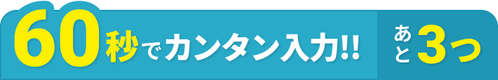 60秒でカンタン入力!!あと3つ