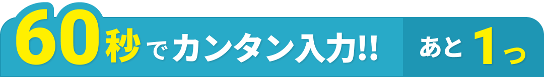 60秒でカンタン入力!!あと1つ