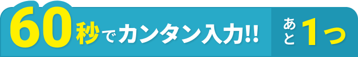 60秒でカンタン入力!!あと1つ