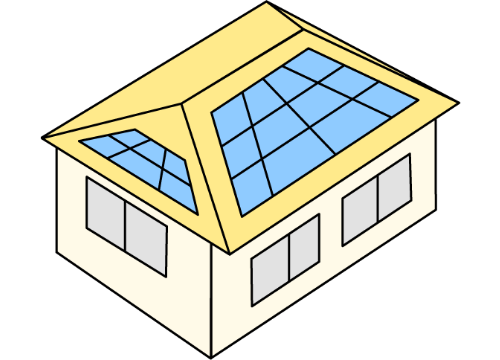 方形(ほうぎょう)屋根