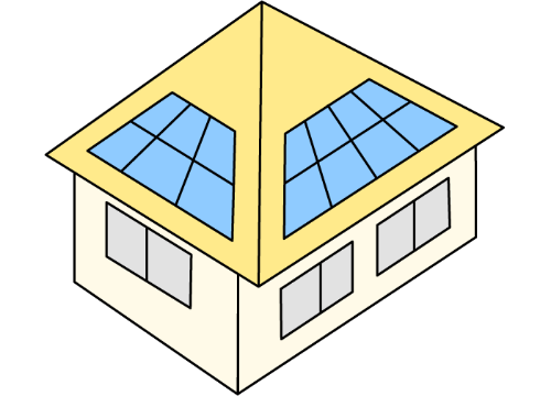 寄棟(よせむね)屋根