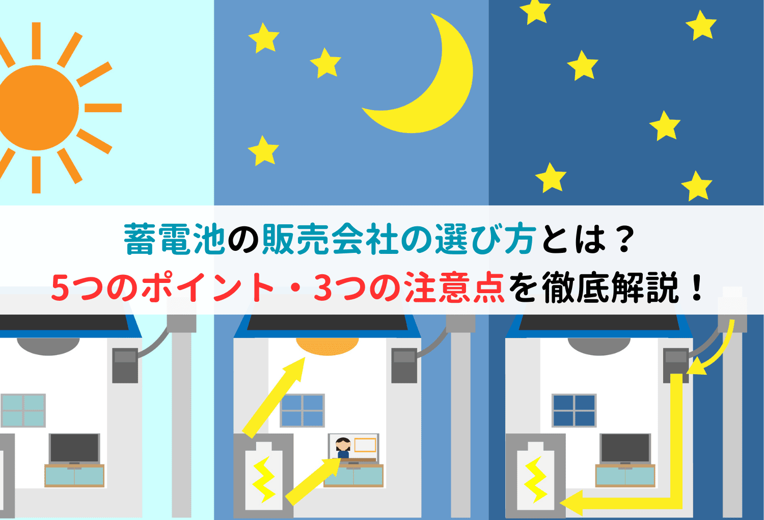 蓄電池の販売会社の選び方とは？5つのポイント・3つの注意点を徹底解説！