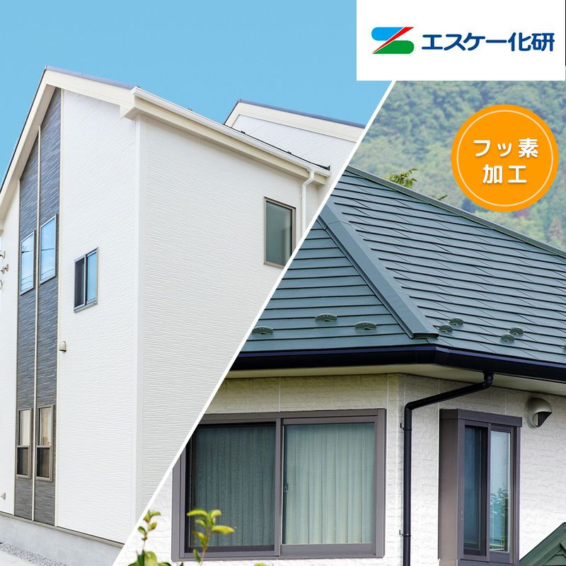 【外壁塗装+屋根塗装】エスケー化研プレミアムシリコン 耐久年数最大15年プレミアムフッ素加工